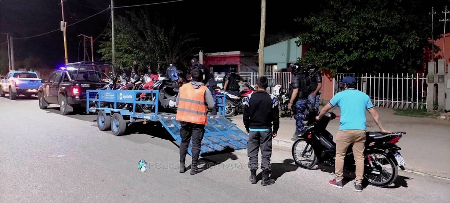 Importante operativo de control vehicular e identificación de personas en Belén
