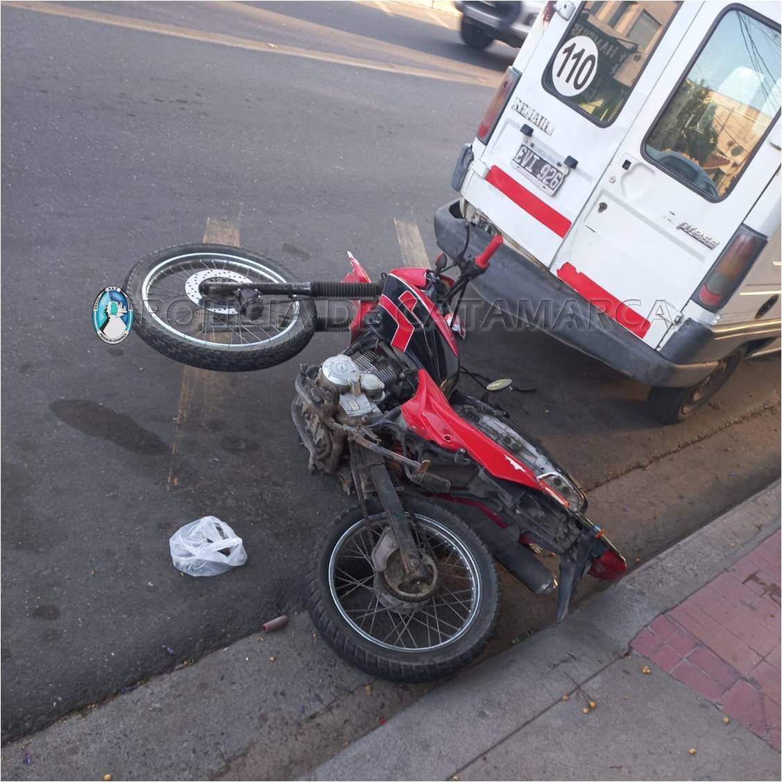 Hombre lesionado tras un siniestro vial