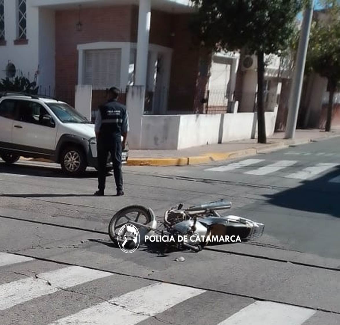 Un hombre resultó lesionado en un siniestro vial