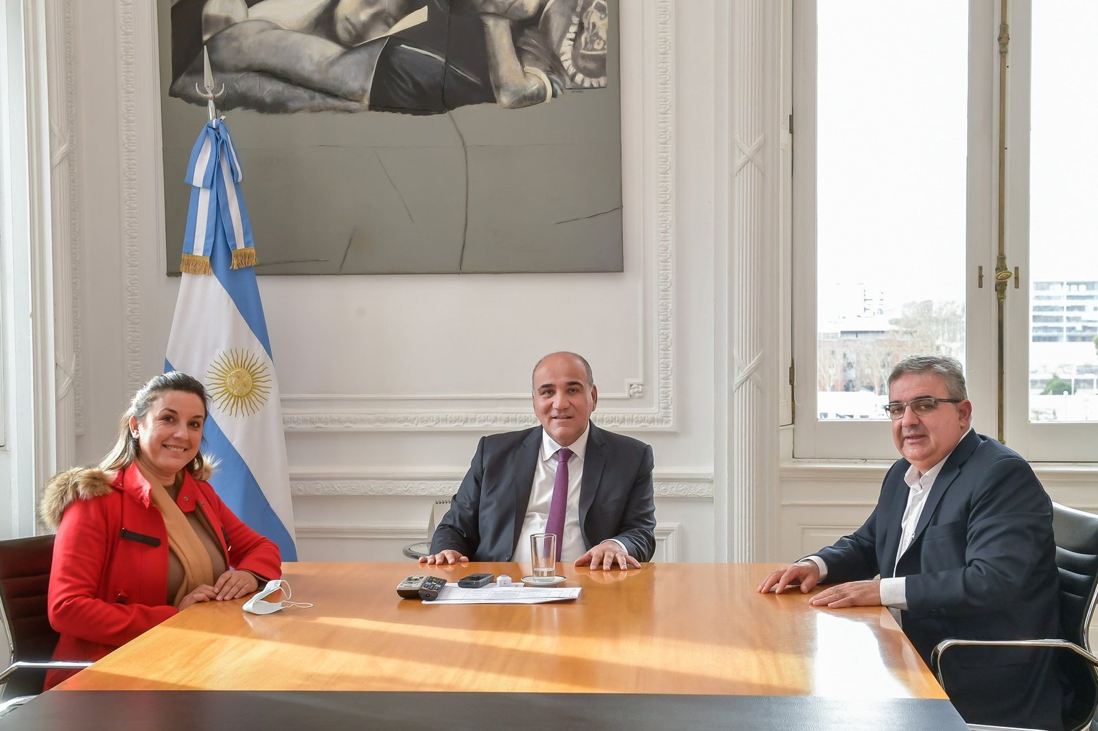 Raúl analizó el plan de obras de Nación con el Jefe de Gabinete Manzur y el ministro Katopodis