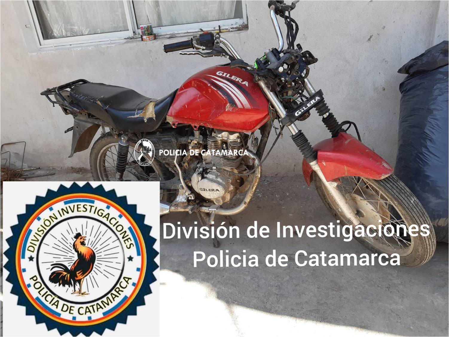 Efectivos policiales recuperan una motocicleta sustraída en la Capital