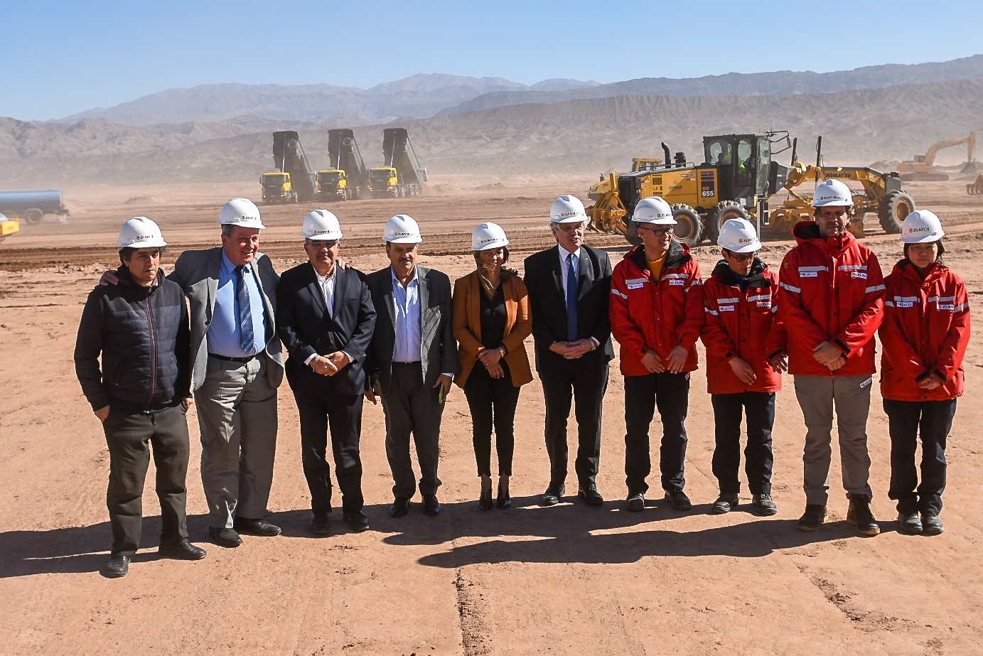 El presidente Alberto Fernández visitó el proyecto Tres Quebradas en Fiambalá