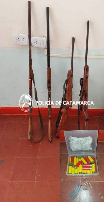 Tras una denuncia por abigeato Policías secuestraron armas de fuego en Chumbicha