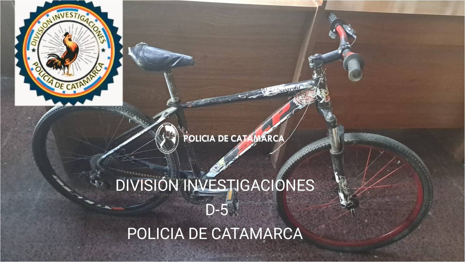 Policías recuperaron una bicicleta sustraída