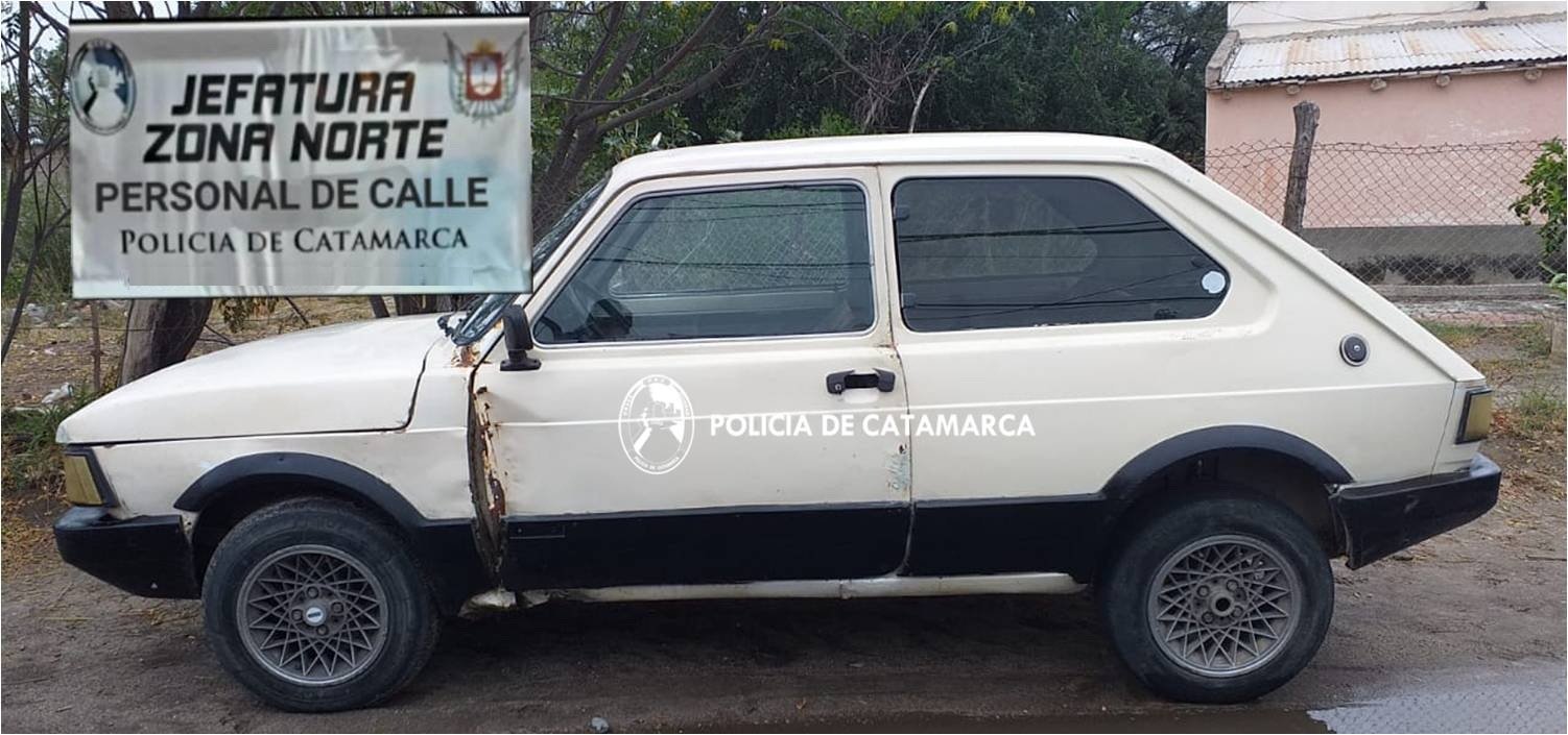 Policías recuperaron un automóvil sustraído y aprehenden a un joven en Valle Viejo
