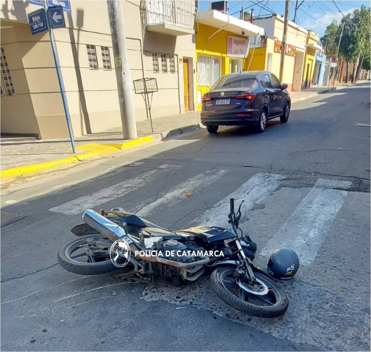 Un motociclista resultó lesionado en un siniestro vial