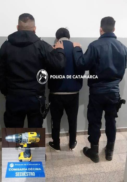 Policías recuperan un taladro sustraído y aprehenden al presunto autor