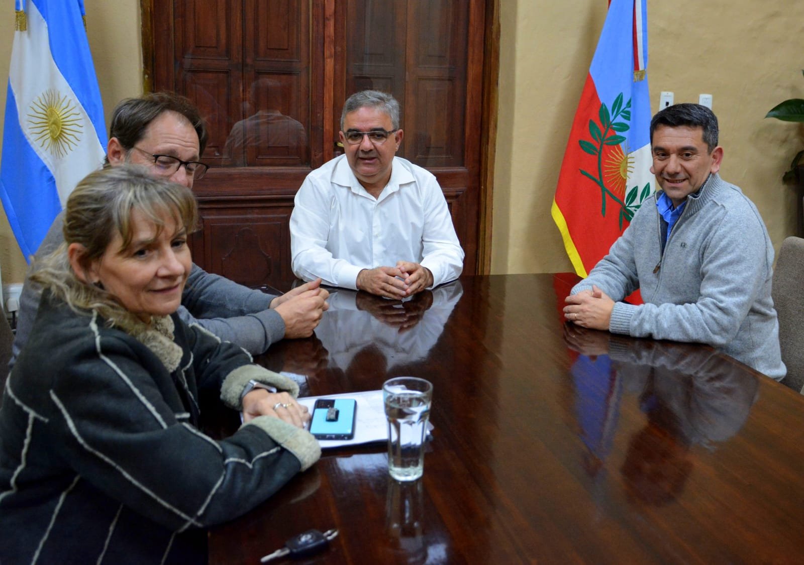 Raúl y el intendente Guillermo Ferreyra evaluaron las obras en curso en Fray Mamerto Esquiú