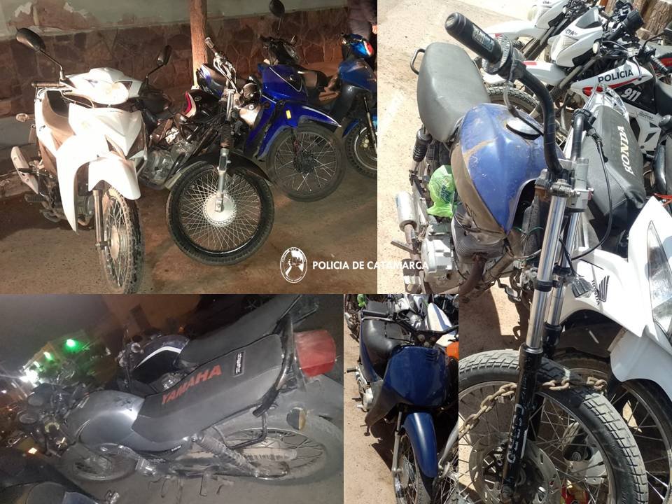 En Tinogasta secuestran ocho motocicletas y una camioneta