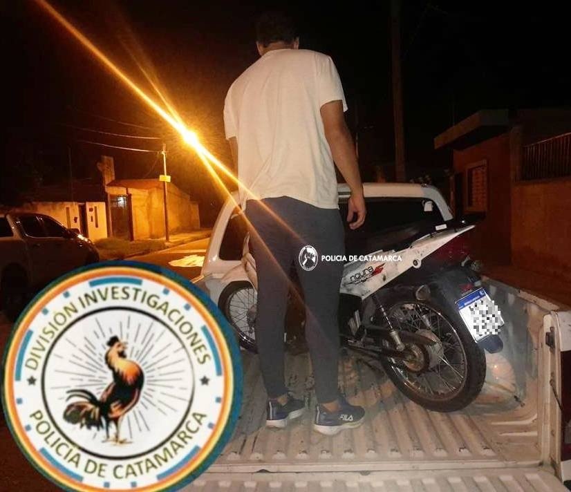 Policías recuperaron una moto sustraída tras un allanamiento