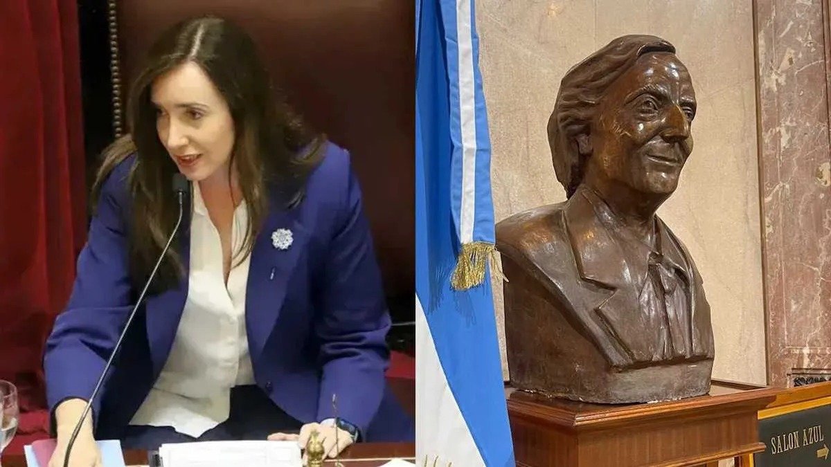 Con un contundente argumento, Victoria Villarruel hizo retirar un busto de Néstor Kirchner en el Senado