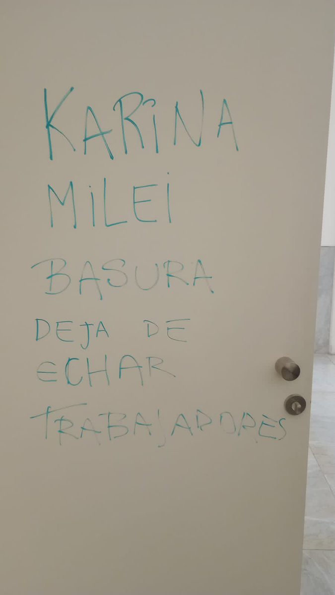 Milei compartió una pintada contra su hermana para sostener el achicamiento del sector público
