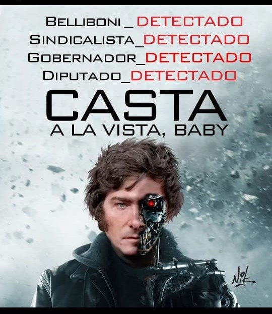 Polémica por el mensaje en “modo Terminator” de Javier Milei