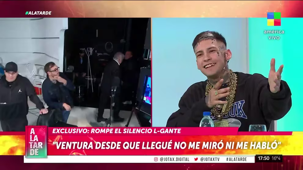 Luis Ventura Abandona Entrevista en Vivo con L-Gante en «A la Tarde»