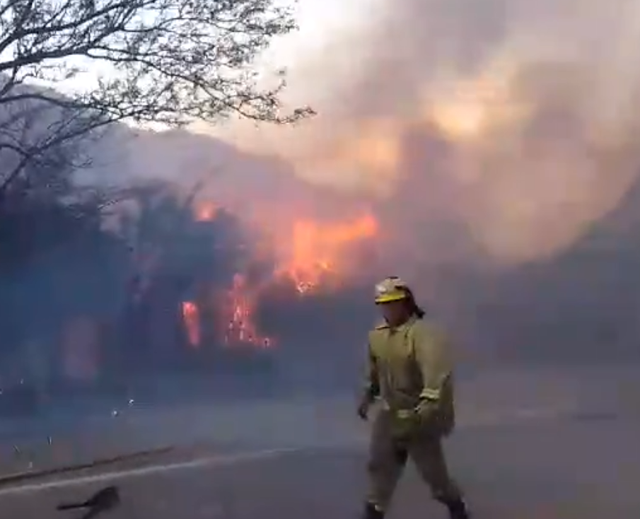 Bomberos Voluntarios de Belén enfrentan múltiples emergencias debido al fuerte viento zonda