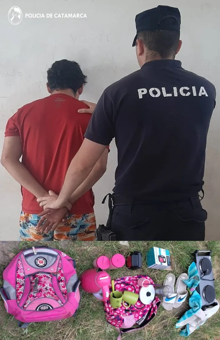 Policías aprehendieron a una persona y recuperaron elementos sustraídos