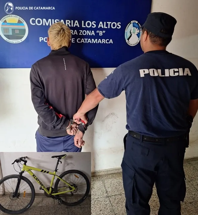 Policías recuperaron una bicicleta sustraída y aprehendieron a un sujeto en Santa Rosa