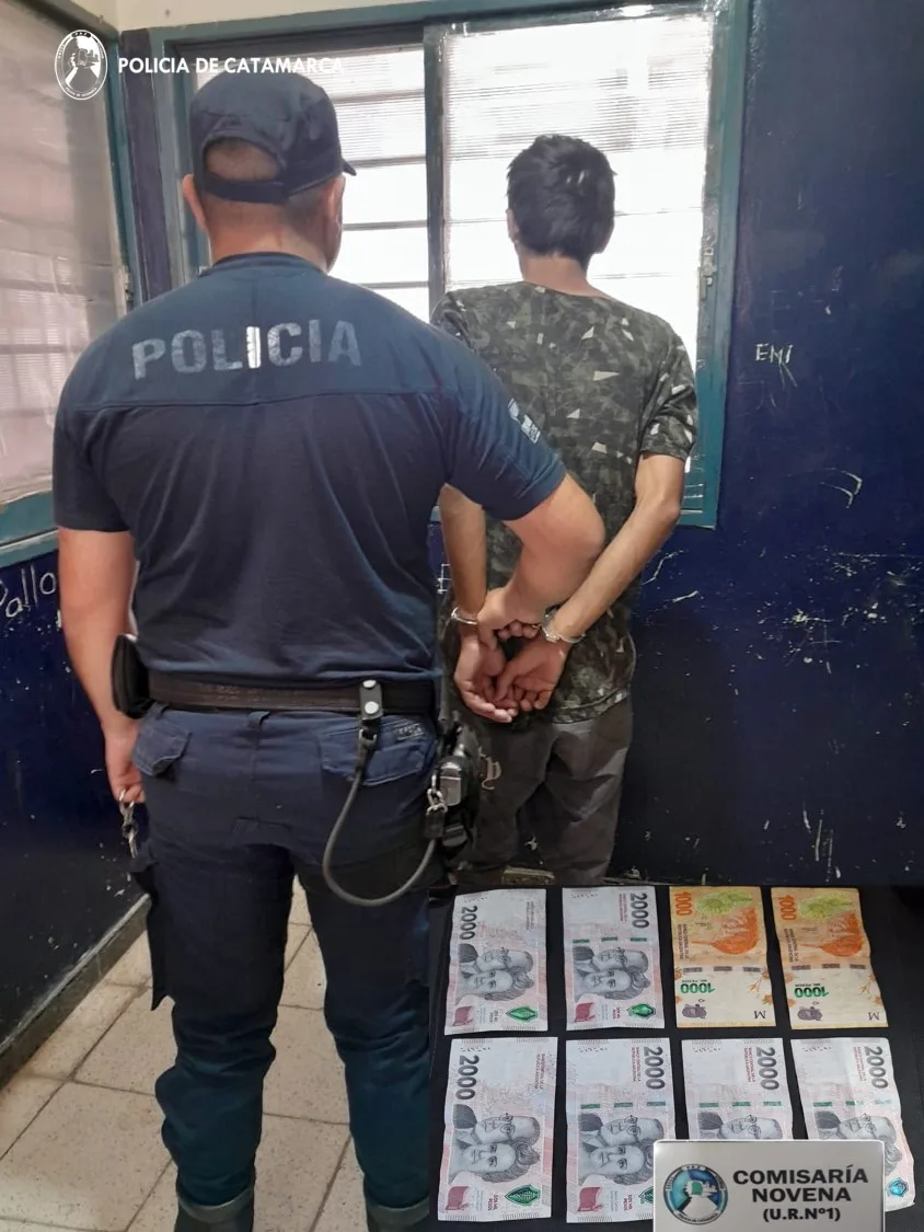 Policías recuperan dinero sustraído y aprehenden al presunto autor