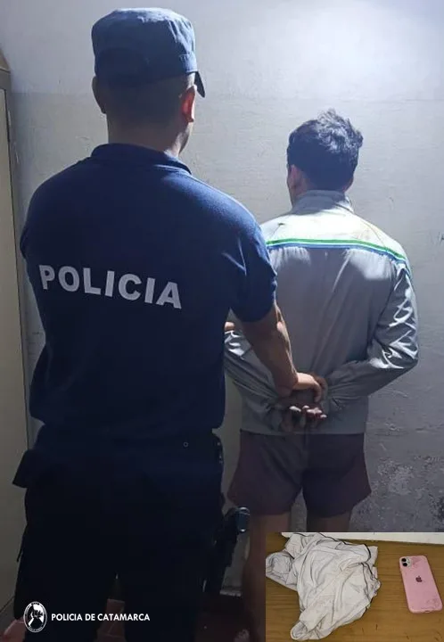 Policías aprehenden a un arrebatador y recuperan teléfono celular