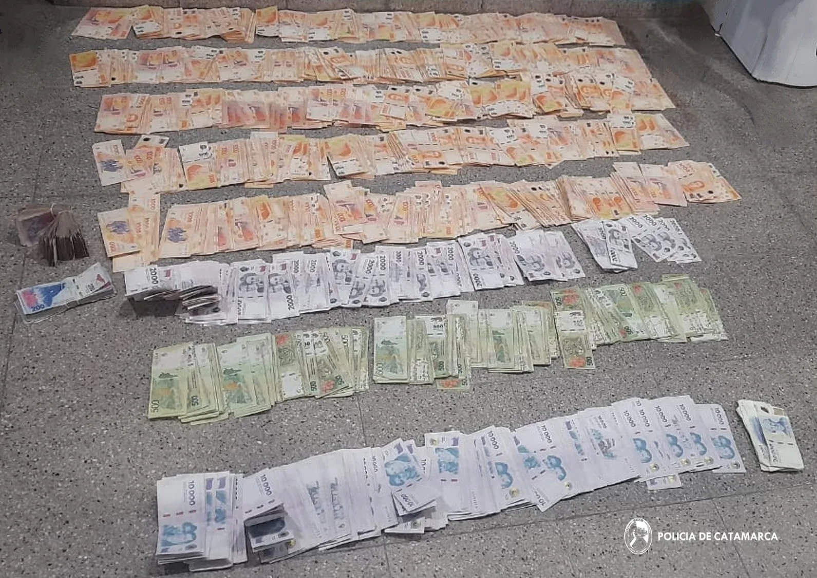 En Valle Viejo aprehenden a un joven, detienen a un hombre requerido por la Justicia de Jujuy y secuestran más de cinco millones de pesos