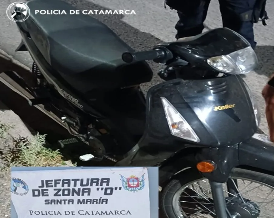 En Santa María recuperaron una motocicleta sustraída