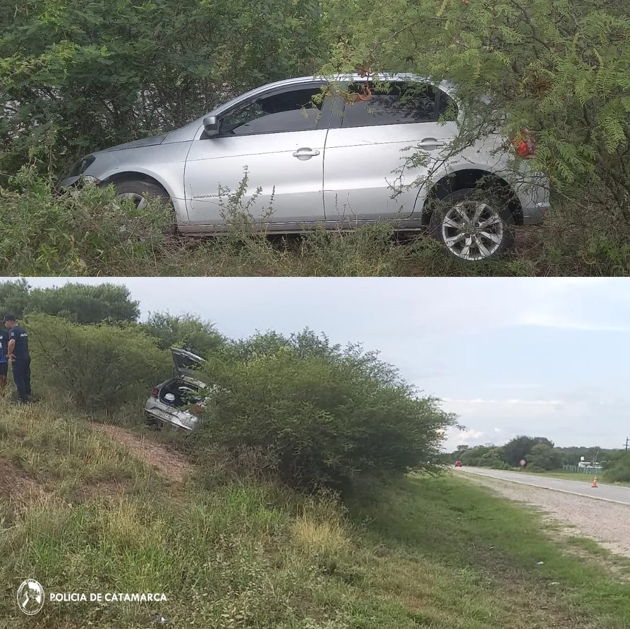 Siniestro vial con daños materiales en Paclin