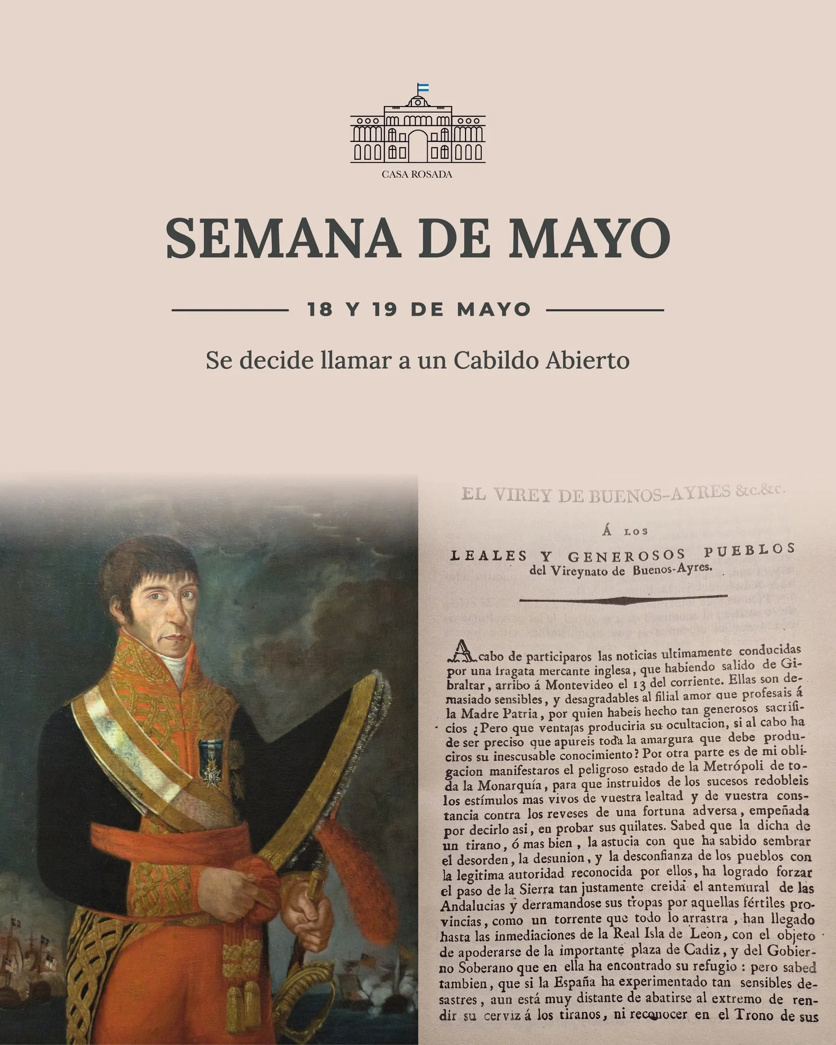 La Casa Rosada revive día por día la Semana de Mayo rumbo al 25