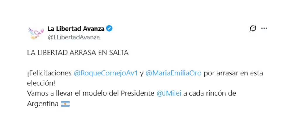 Sáenz retuvo el poder en Salta, pero La Libertad Avanza dio el golpe en la Capital