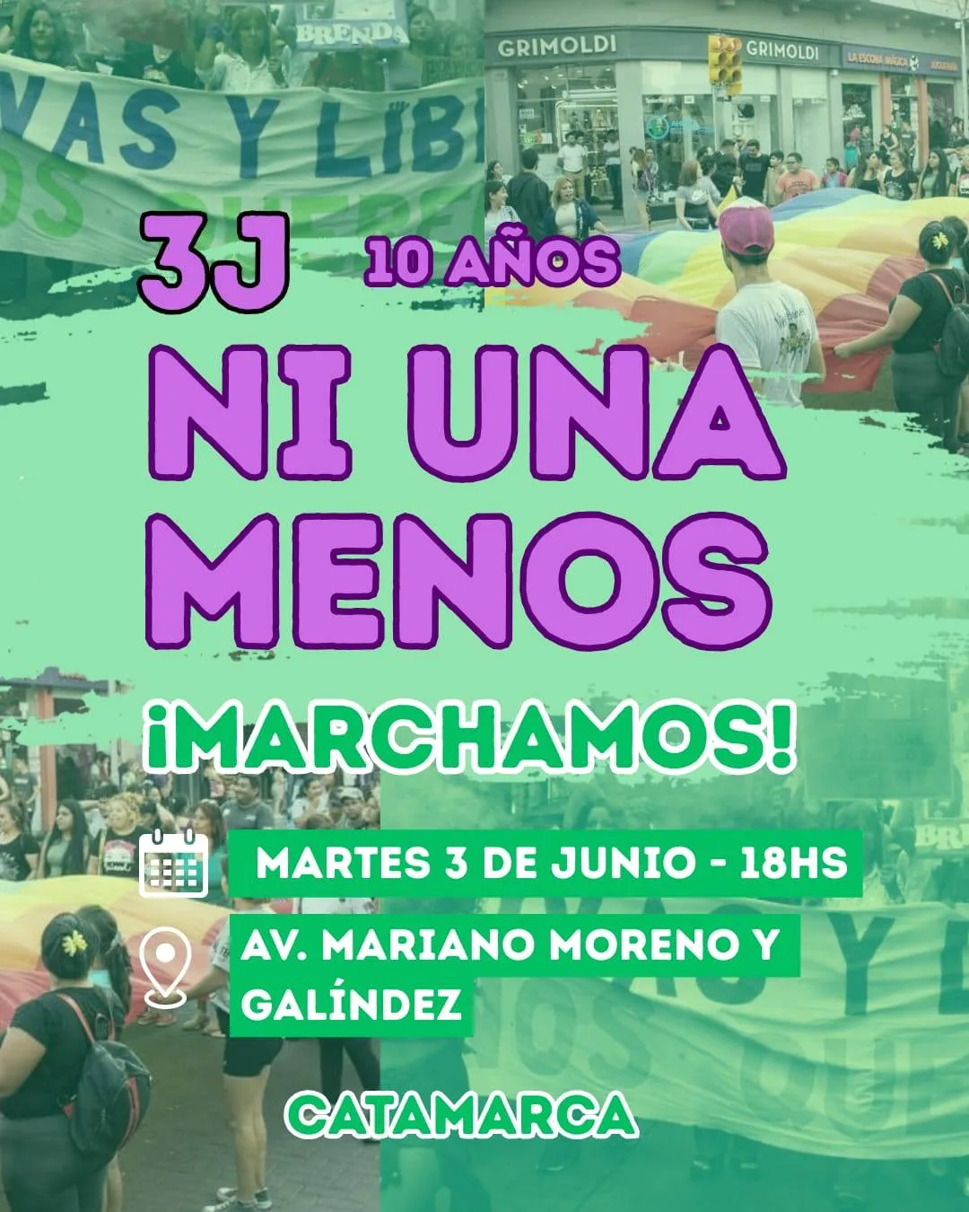 A 10 años del primer grito: Catamarca marcha por «Ni Una Menos»