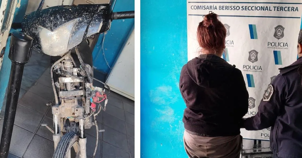 Insólito: mujer detenida al llegar a la comisaría en moto robada