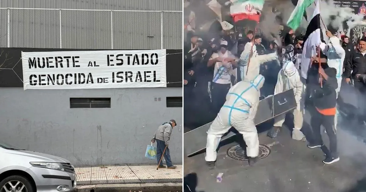 Escándalo antisemita en All Boys: ataúd, panfletos y banderas contra Israel