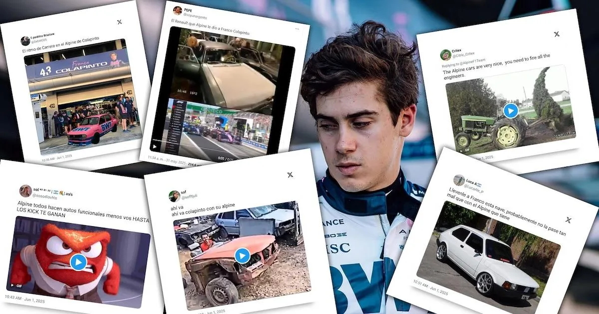Los memes más divertidos de la frustrante carrera de Colapinto en España